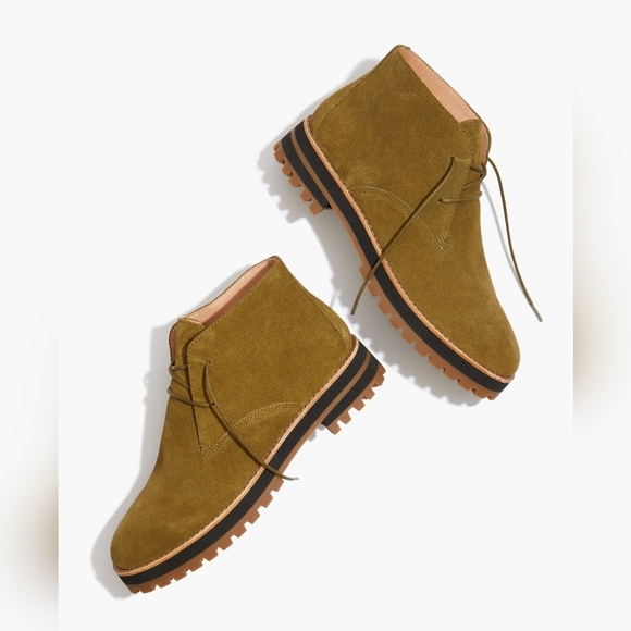 Madewell Wren Suede Boots Golden Spinach - Picture 11 of 12